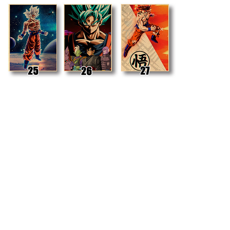 สติกเกอร์วอลเปเปอร์ ลายการ์ตูนอนิเมะ Son Goku Kakarotto Dragon Ball สไตล์ญี่ปุ่น คลาสสิก เรโทร สําหรับตกแต่งห้องนอน - รูปที่ 6