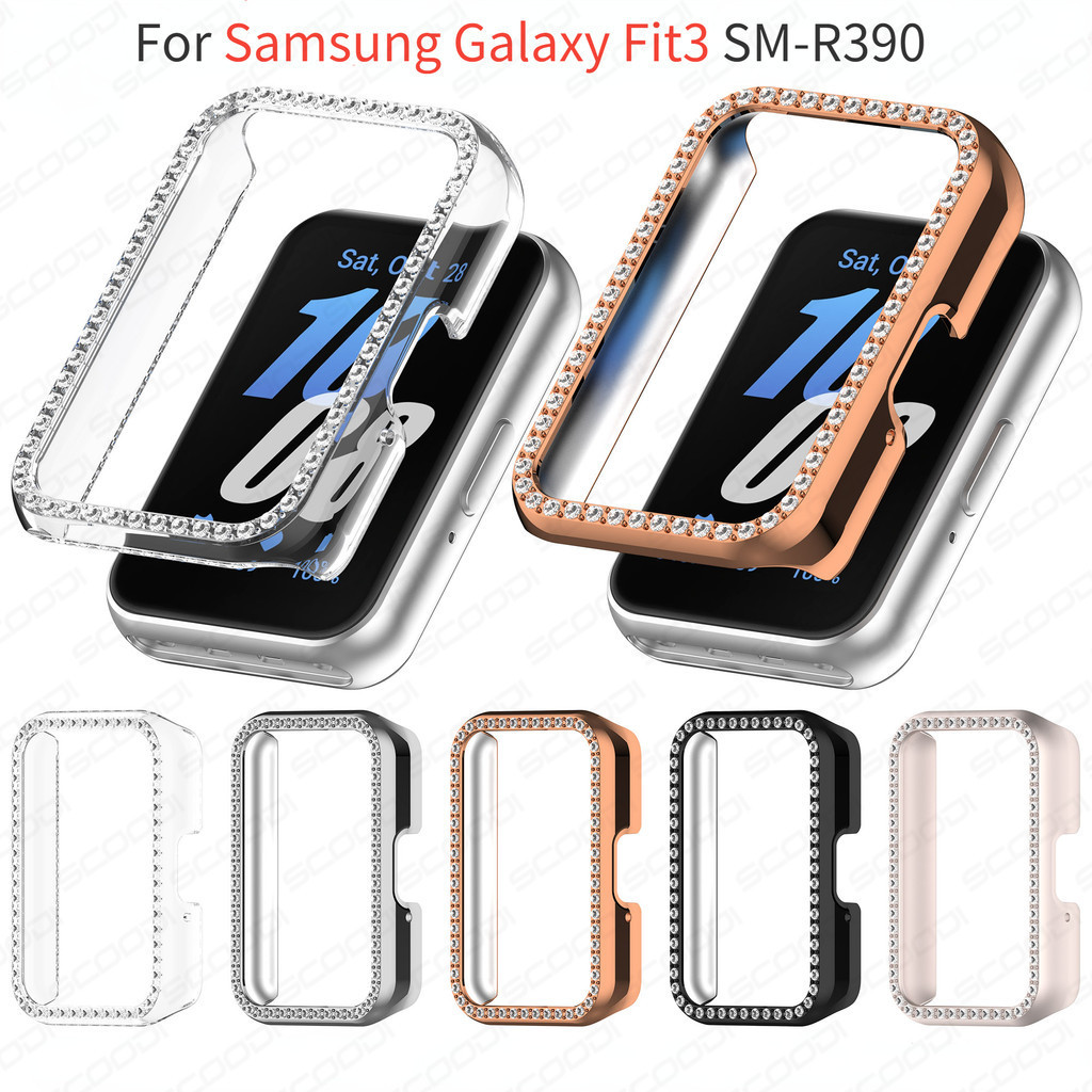 เคส PC ขอบแข็ง ประดับเพชร สําหรับ Samsung Galaxy Fit3 SM-R390 Smart