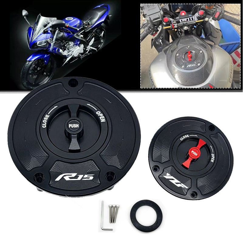 สําหรับ YAMAHA YZF-R15 V3 YZFR15 YZF R15 2017-2019 คุณภาพสูงรถจักรยานยนต์ CNC ถังน้ํามันเชื้อเพลิงฝา