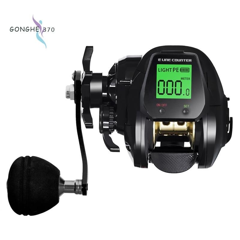 [gonghe370 ] Tx800 Baitcasting รอกตกปลาอิเล ็ กทรอนิกส ์ หน ้ าจอ Led ขนาดใหญ ่ ความเร ็ วสูง 7.2 1 10 กก.กันน ้ ําหล ่ อล ้ อกลองหล ่ อติดตั ้ งง ่ ายซ ้ าย