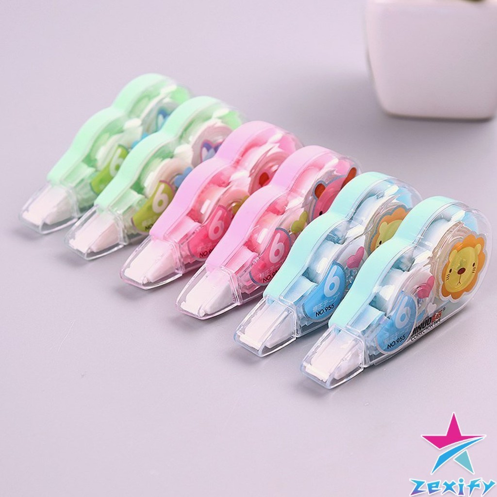 ZXF เทปลบคำผิด การ์ตูน อย่างดี 5 มม. มีขนาดความยาว8 และ 16 เมตร จัดส่งคละลาย correction tape
