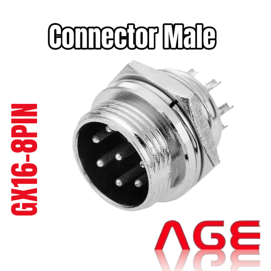GX16-8PIN CONNECTOR MALE