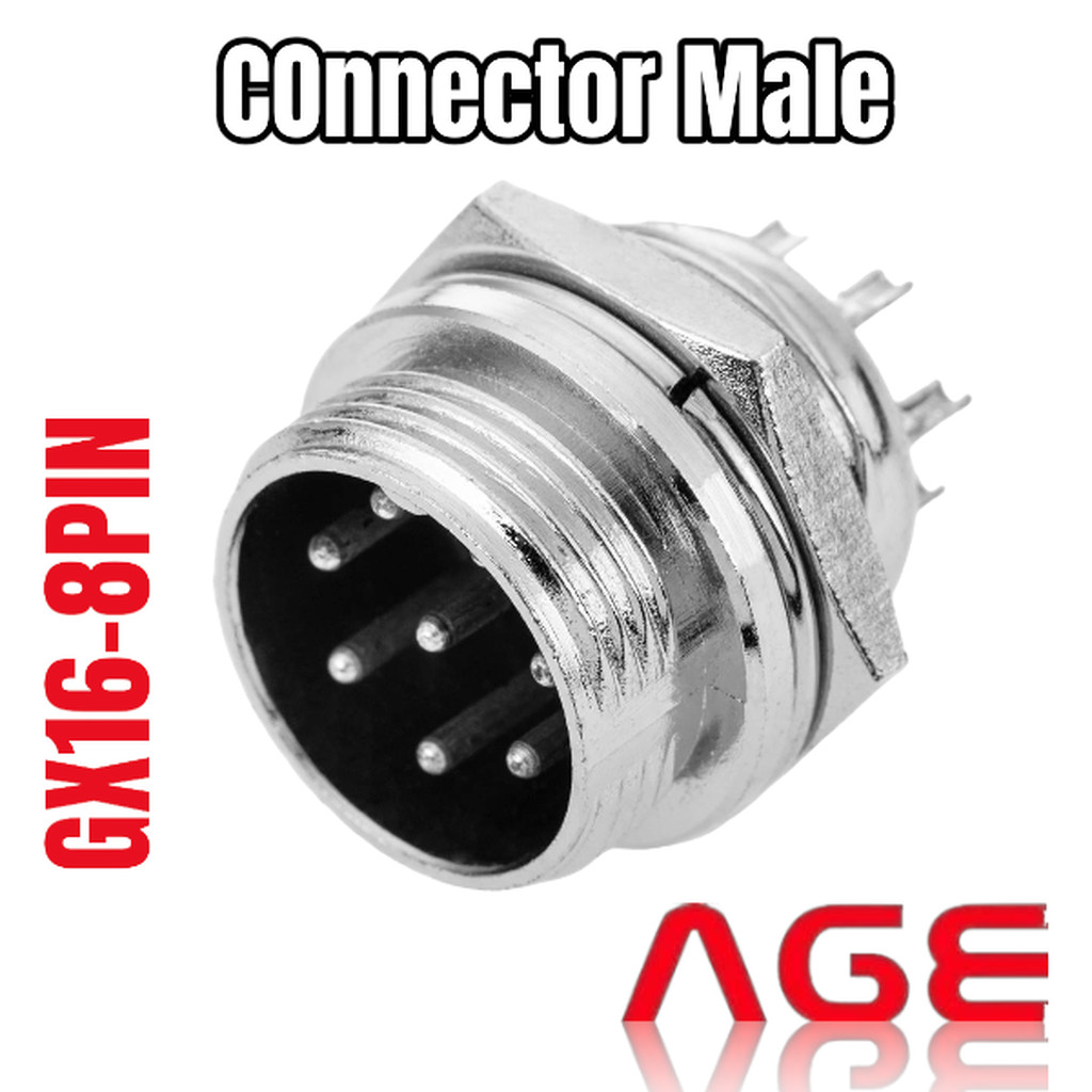 CONNECTOR GX16-8 MALE