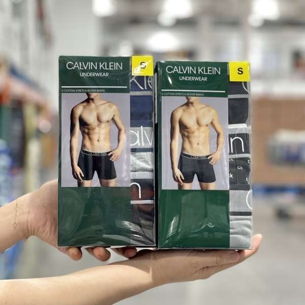 กางเกงใน ck กางเกงใน Shanghai costco Calvin Klein นักมวยชาย CK กางเกงบ็อกเซอร์ผ้าฝ้ายที่สะดวกสบาย 3 แพ็คจัดส่งฟรี