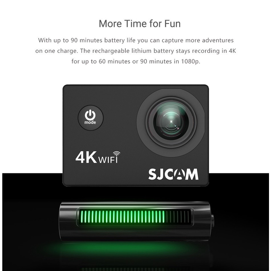✨ของแท้✨SJCAM Air 4K wifi Action Camera 4K/60fps 30M กล้องโกโปร  กล้องติดหมวก มีระบบกันสั่น ในตัวแบตเตอรี่เชื่อมต่อ WiFi