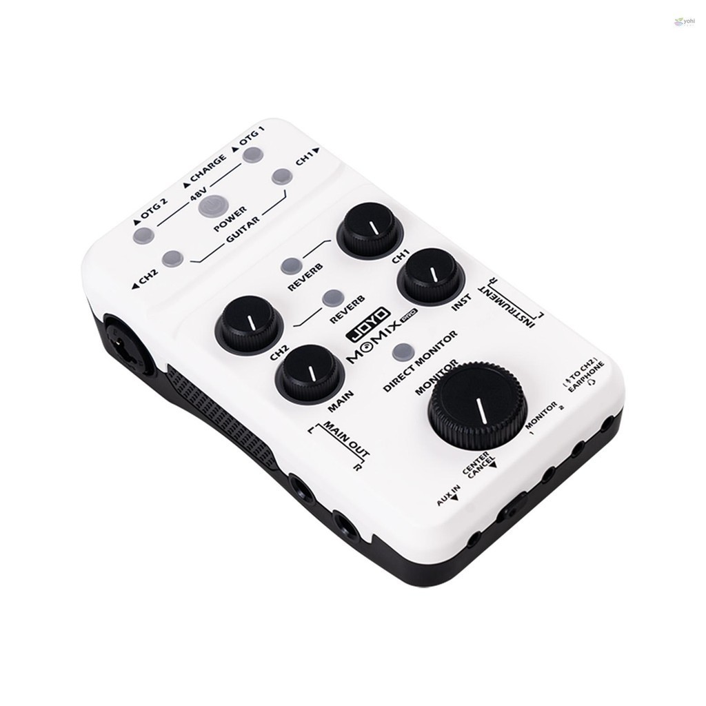 Joyo MOMIX PRO Audio Mixer Type-C โทรศัพท ์ ขับเคลื ่ อน Plug และ Play USB Audio Interface สเตอริโอ XLR + 48V Phantom Power Mixer สําหรับสตรีมมิ ่ งสดการบันทึก Podcasting ใช ้ ในไมโครโฟน /