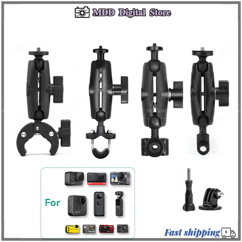 ที่วางกล้องจักรยานรถจักรยานยนต์สําหรับ Insta360 X5 X4 X3/GoPro 12 11/DJI Action 4 3