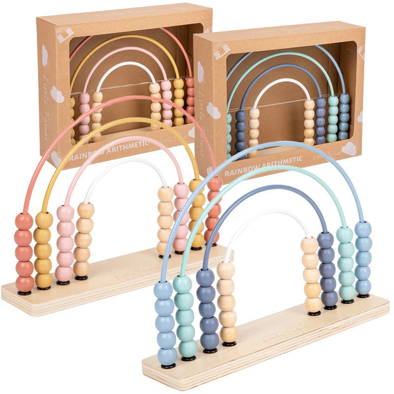 Wooden Account For Children Counting Learning Toys Numbers Arithmetic Calculation Rainbow Beads  Puz