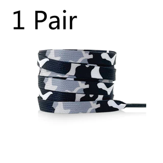 1คู่อเนกประสงค์Camouflageเชือกผูกรองเท้าทุกวันหลายสีพิมพ์รองเท้าสําหรับUnisex 120/140/160 ซม.รองเท้าอุปกรณ์เสริมสําหรับนอกกีฬา