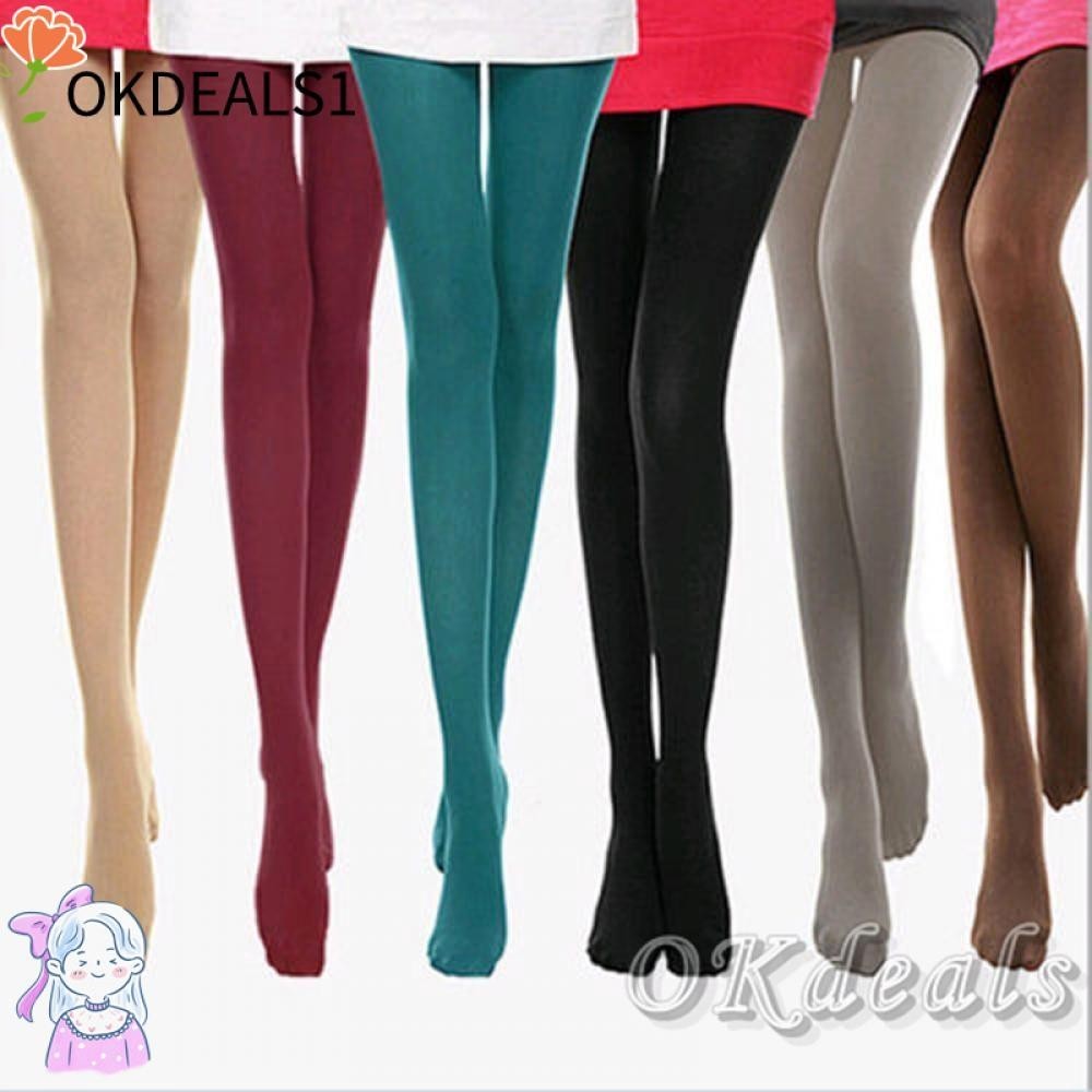 Dealshop ถุงน่อง แบบหนา 8 สี สําหรับผู้หญิง