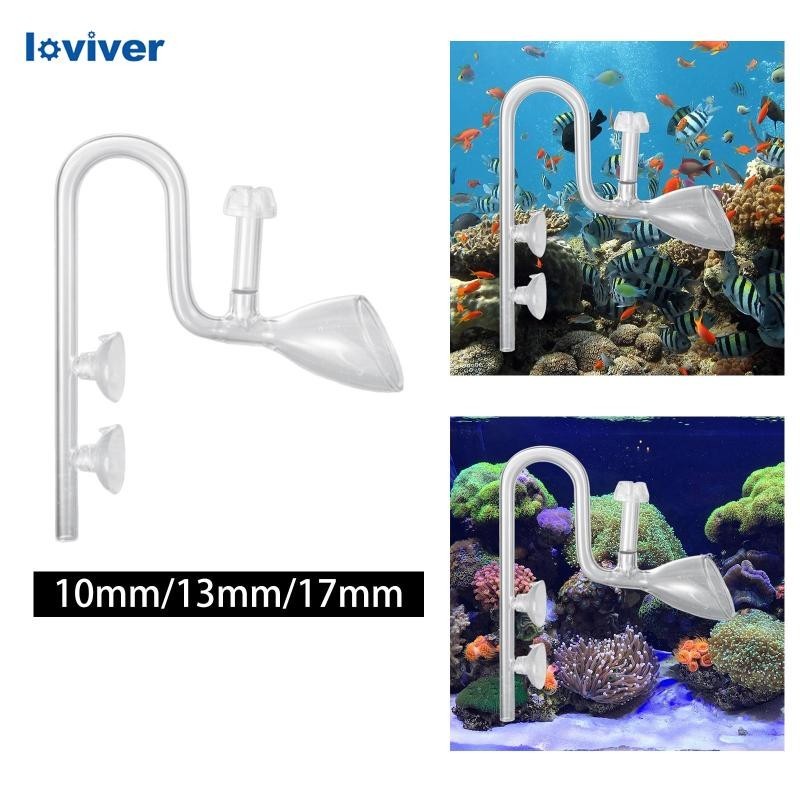 [Loviver] Aquarium Lily Tube Outflow Skimmer Water Skiming Transparent Control Water Level