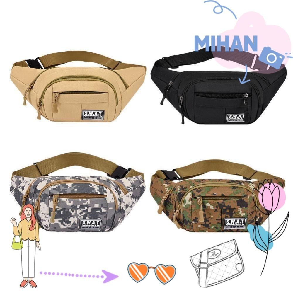 กระเป ๋ าสะพาย MH,ไนลอนกันน ้ ํา Fanny Pack, กระเป ๋ าคาดเอวกลางแจ ้ งความจุขนาดใหญ ่ หลายชั ้ น