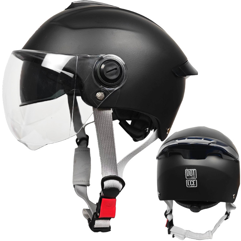 หมวกกันน ็ อค Racer หมวกกันน ็ อคครึ ่ งหน ้ ารถจักรยานยนต ์ หมวกกันน ็ อคคลาสสิกสําหรับผู ้ หญิงหมวกกันน ็ อคครึ ่ งหมวกกันน ็ อค Retro Classic หมวกกันน ็ อคครึ ่ งหน ้ า