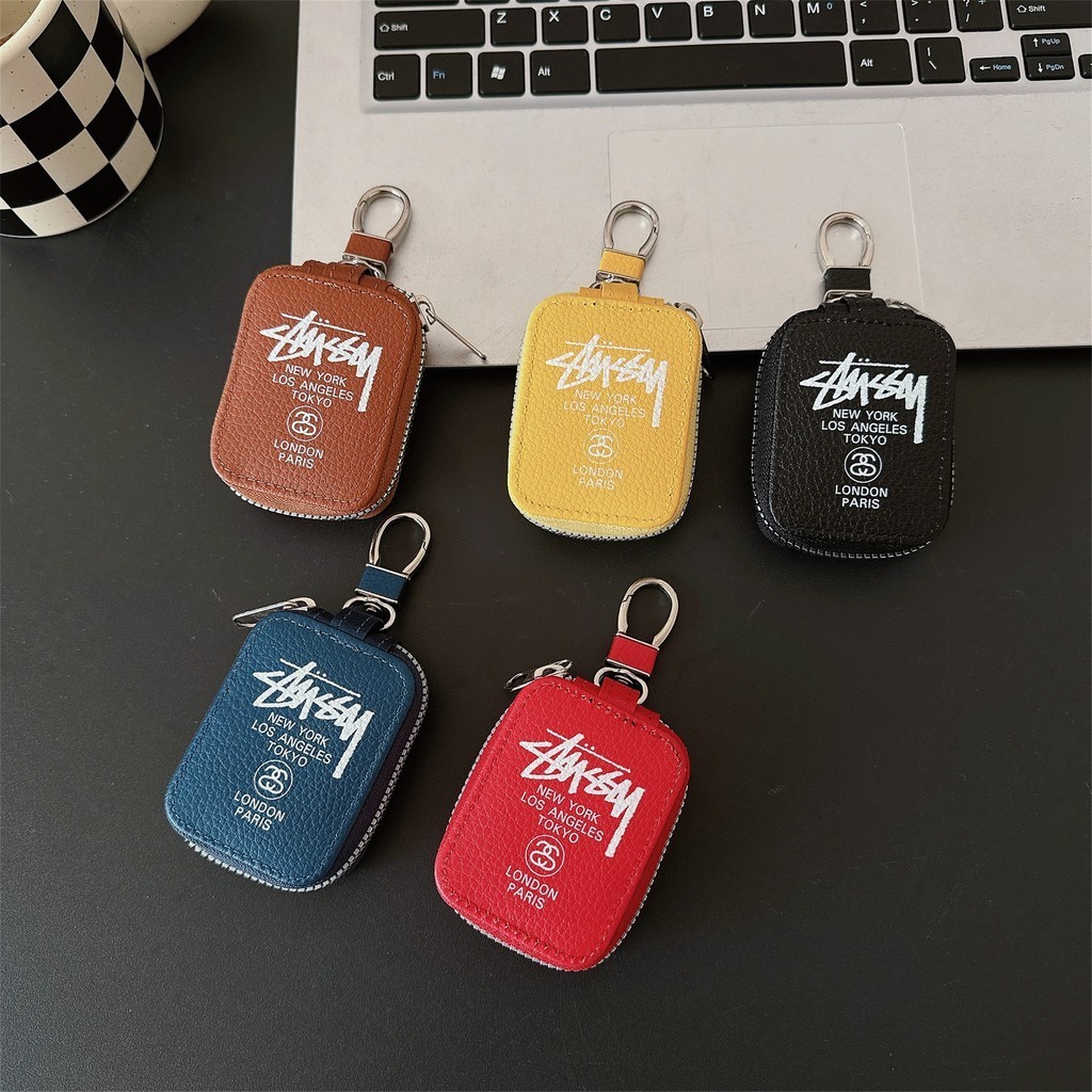 สีดํา stussy กระเป ๋ าหูฟัง AirPods เคสหูฟังสําหรับ AirPods 1/2 3rd gen pro 2 ใหม ่ ชุดหูฟังไร ้ สายบลูทูธป ้ องกันเคส