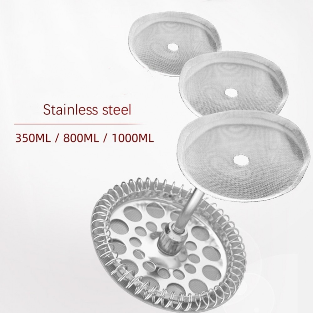 [HYGETH]French Press Filters Coffee Press Filters 3PCS/set 7.2CM/8.7CM/10CM Silvery[Ready stock]