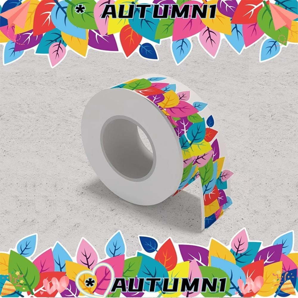 Autumn1 ขอบ Trim Bulletin Board, Self-กาวสีสัน Leaf Bulletin Board Border, 3 นิ ้ ว x 66 ฟุต Wall Bulletin Boards