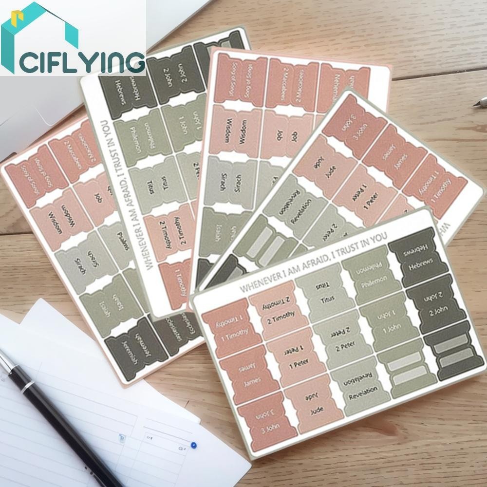 5 แผ ่ นพระคัมภีร ์ Index Label Sticker Bible Index Tabs Bookmark Stickers Study Tool [Ciflying.th ]