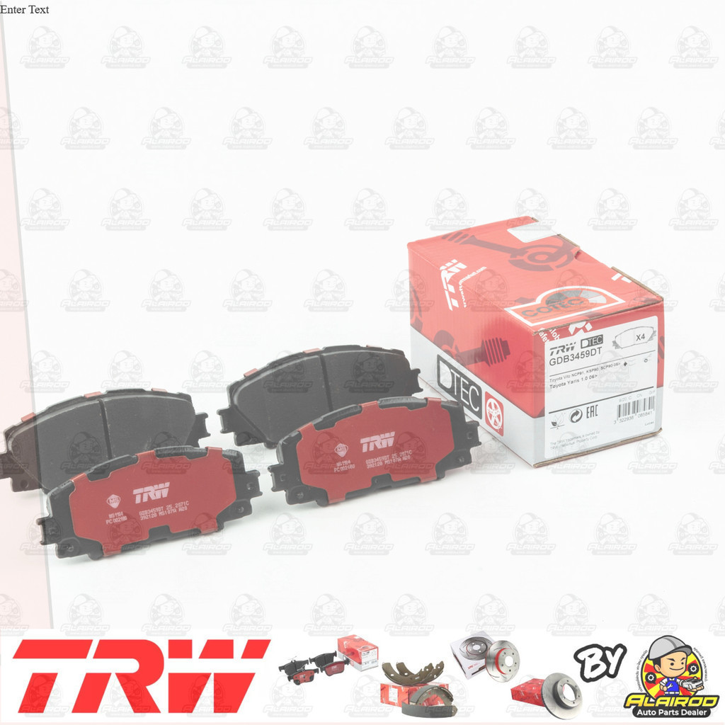TRW ATEC ผ้าเบรคหน้า YARIS รุ่น J,E รุ่นดิสก์สองล้อ NCP91 TRW ATEC GDB 3459 AT ปี 2006-2012