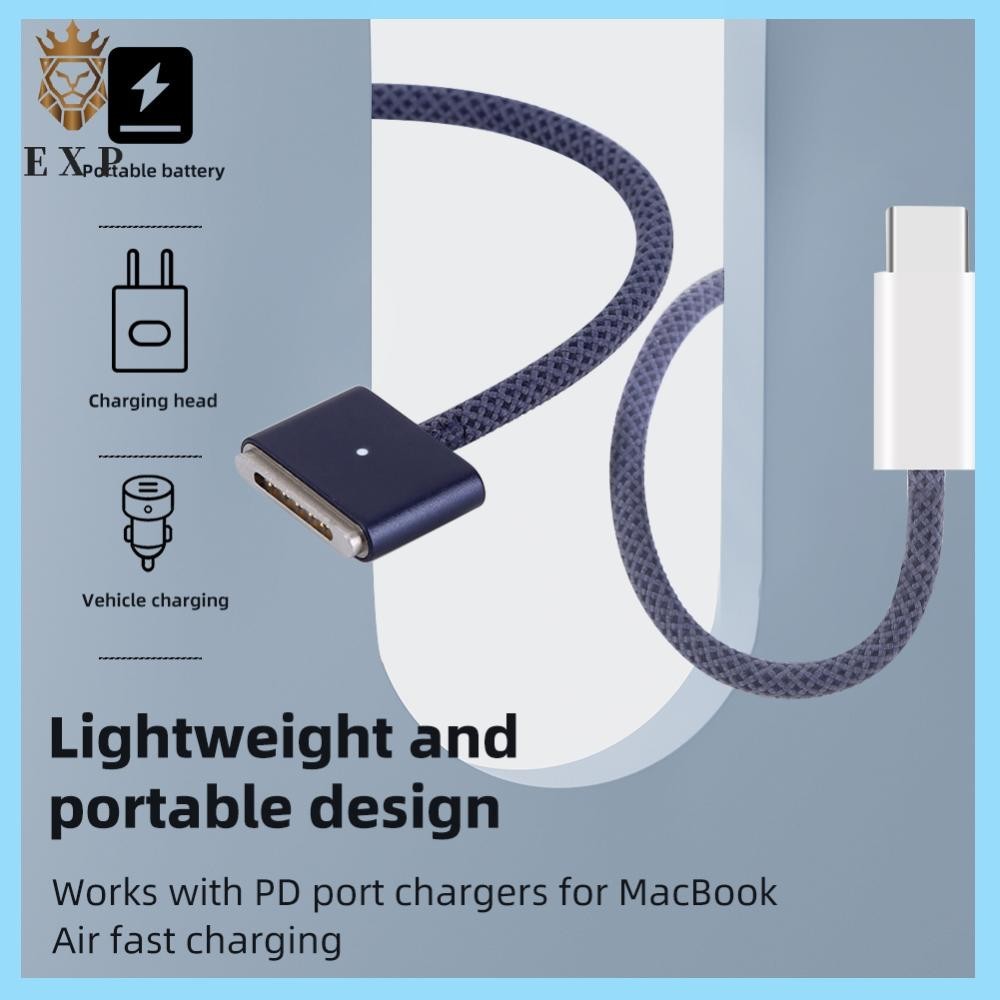 [ ระเบิด1.th ] Type-C Male To Magnetic 3 Fast สายชาร ์ จสําหรับ MacBook Air/Pro 2021 2022 2023