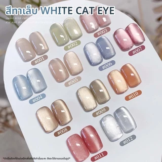 CHARZIEG NEW! สีทาเล็บเจล White Cat Eye ต้องใช้เเม่เหล็กดึงสี มีให้เลือกทั้งหมด 14 สี 8ML *พร้อมส่ง*