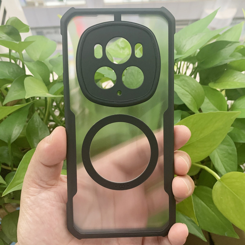 สําหรับ Honor Magic 6 Pro CaseXUNDD ถุงลมนิรภัยกันกระแทกโปร ่ งใส Matte รูปแบบเลเซอร ์ ฝาครอบดูด