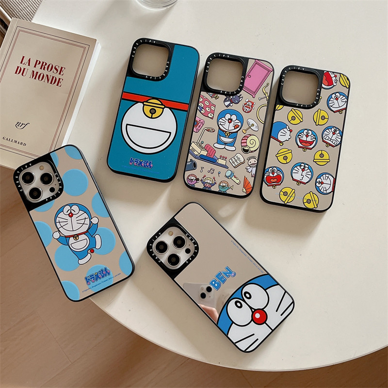Casetify Doraemon สําหรับ iPhone15Pro/ 11/14/13/12/15 Pro Max เคสกระจก