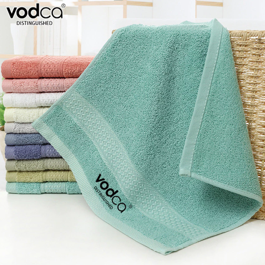 Vodca-ผ้าขนหนูสี่เหลี่ยม (ปักโลโก้ Vodca) ขายส่ง ขนาด35*35 cm, MS-A1