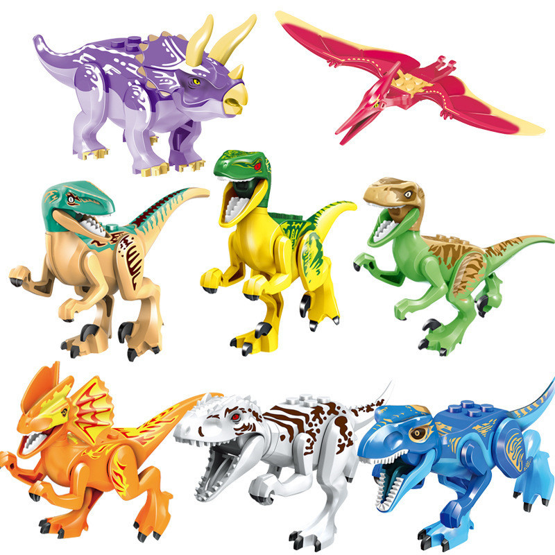 2025 ของเล่นตัวต่อไดโนเสาร์ใหม่ Jurassic Park ไดโนเสาร์ของเล่นเด็ก DIY ของเล่นสร้างการศึกษา