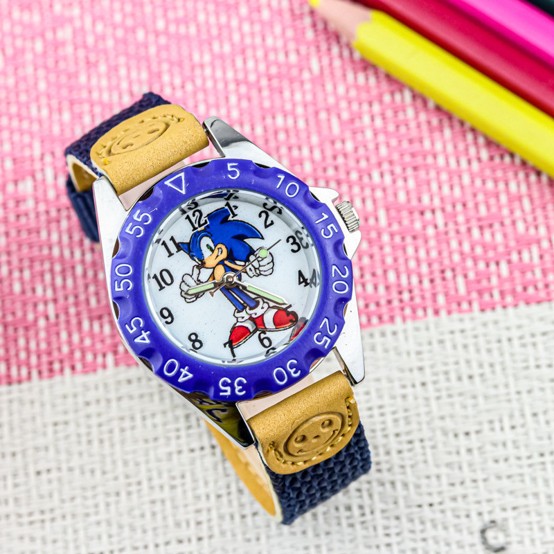 Sonic Kid 's Watch Luminous Cartoon Watch Classic Canvas Electronic Watch for Boys and Girls Gift Wa