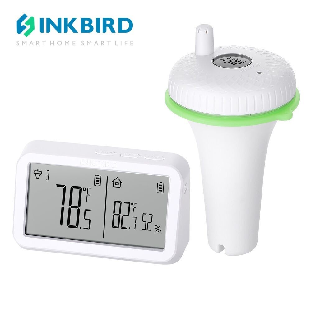 Inkbird IBS-P02R เครื่องวัดอุณหภูมิสระว่ายน้ําไร้สายตัวรับสัญญาณ IPX7 กันน้ําสําหรับสระว่ายน้ํา Aquarium Spas ปลา