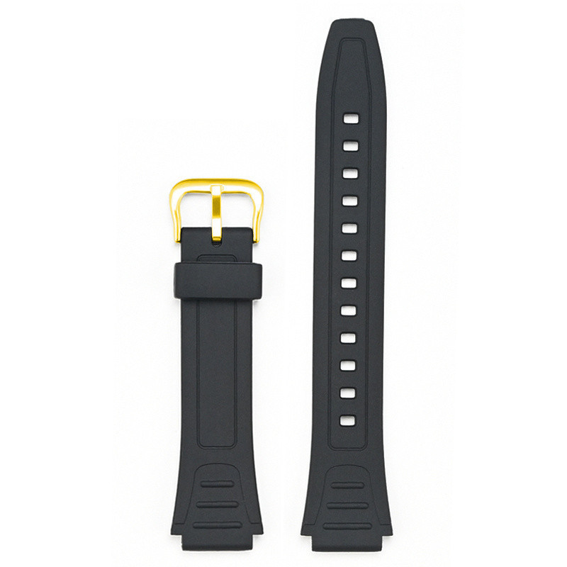สายนาฬิกา 18 มม . สําหรับ Casio W-800H F-91 W-218H สายนาฬิกาเปลี ่ ยนสายสีดํา
