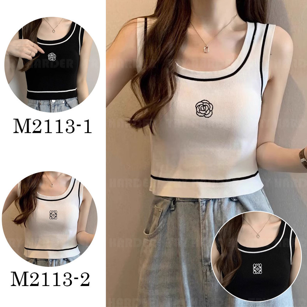 เสื้อกล้าม เสื้อแขนกุด ครอป ใส่สวย เหมาะสำหรับทุกโอกาส มีให้เลือก 2 แบบ 2 สี *พร้อมส่งจากไทย*