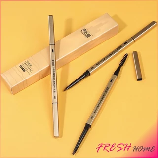 Fresh ดินสอเขียนคิ้ว 2 in 1 มีหัวเขียน และหัวแปรงปัดคิ้ว ทรงสามเหลี่ยม กันน้ํา กันเหงื่อ ติดทนนาน สะดวกสบายและใช้งานง่าย