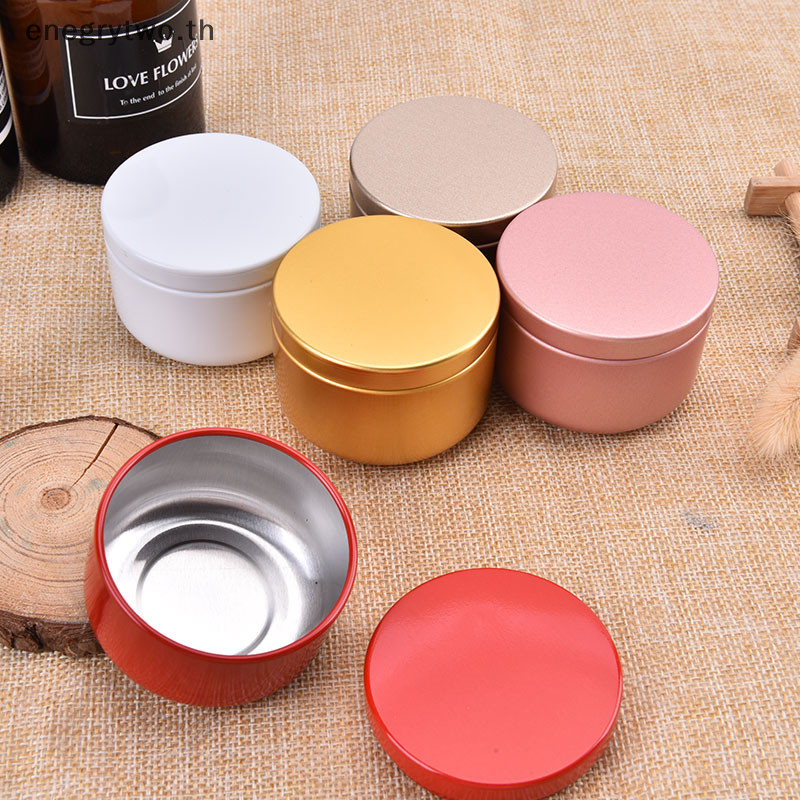 Home & Life Tin รอบโลหะดีบุกกล ่ องดีบุกอลูมิเนียม Jar Storage Travel Tin .