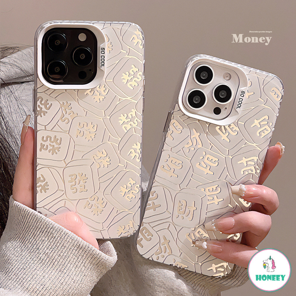 สไตล ์ จีน Rich Money Laser สําหรับ Iphone 11 15 14 Pro Max 12 13 Promax XR XS Max 7Plus 8Plus เลนส ์ ป ้ องกัน Hard PC โทรศัพท ์ กลับฝาครอบ