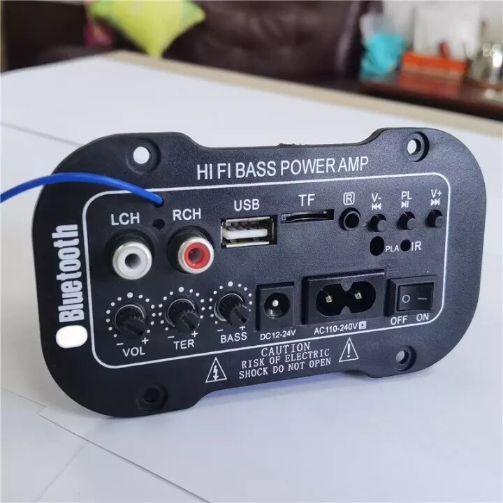เครื่องขยายเสียงบลูทูธเครื่องขยายเสียง USB วิทยุ FM TF Player ซับวูฟเฟอร์ DIY เครื่องขยายเสียงสำหรับรถบรรทุก