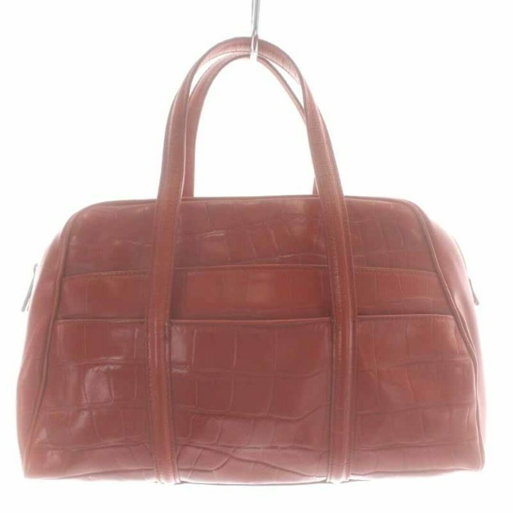 Nina Ricci NINA RICCI Handbag Leather Embossed Red Red Direct from Japan Secondhand