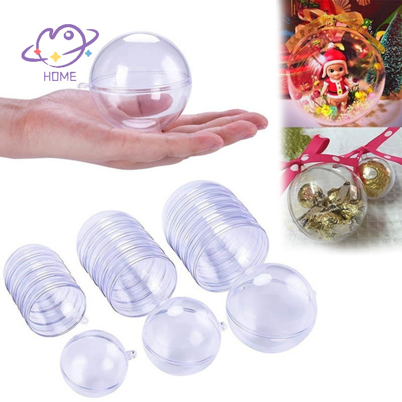 [mayhome ] โปร ่ งใสเปิดพลาสติกตกแต ่ งคริสต ์ มาส Ball Bauble เครื ่ องประดับของขวัญกล ่ องปัจจุบัน {TH }