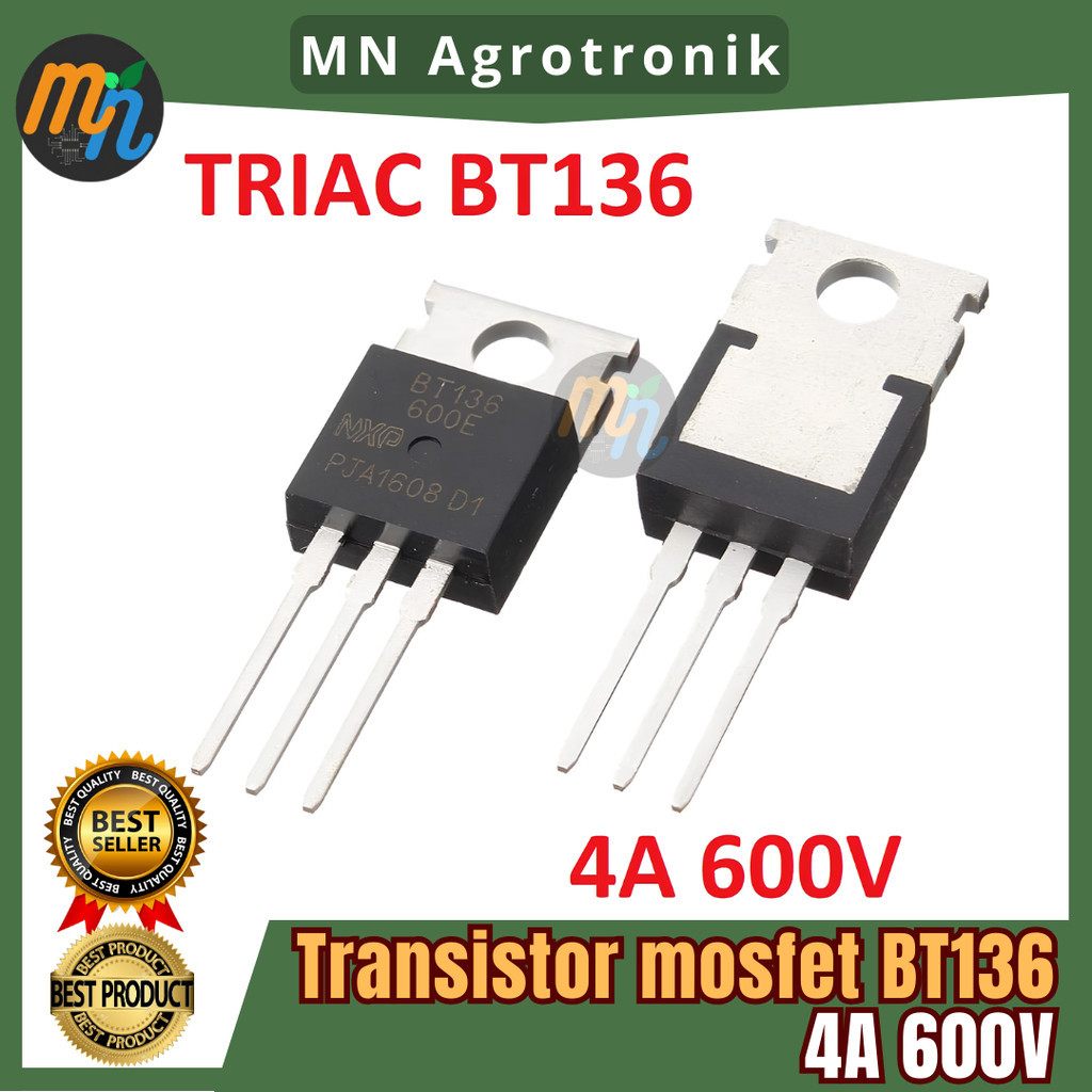 Triac ทรานซิสเตอร์ mosfet BT136-600E BT 136 600 BT136-600 4A 600V TO-220 BT 136-600E