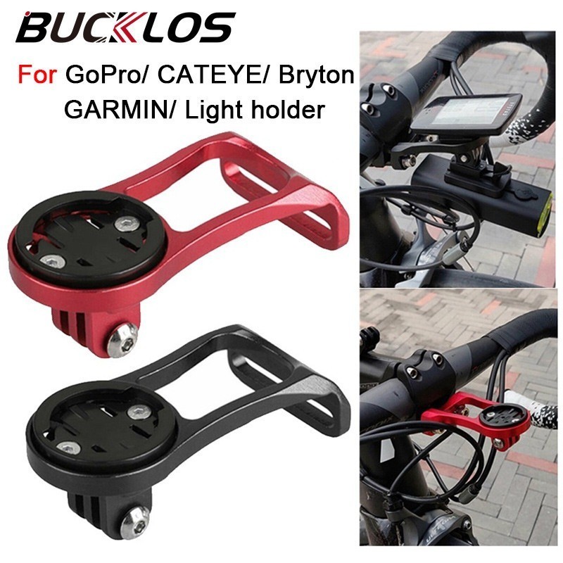 Bucklos 3 in1 ขาจับไมล์จักรยาน ที่นั่งแสง อลูมิเนียม สําหรับ ส่วนขยายระยะทางจักรยาน GARMIN Bryton CATEYE GoPro ขายึด ชิ้นส่วนจักรยาน