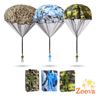 ZEEVA ของเล่นกระโดดร่ม ร่มชูชีพเด็กเล่น กลางแจ้ง ของเล่นสร้างสรรค์ Parachute toy
