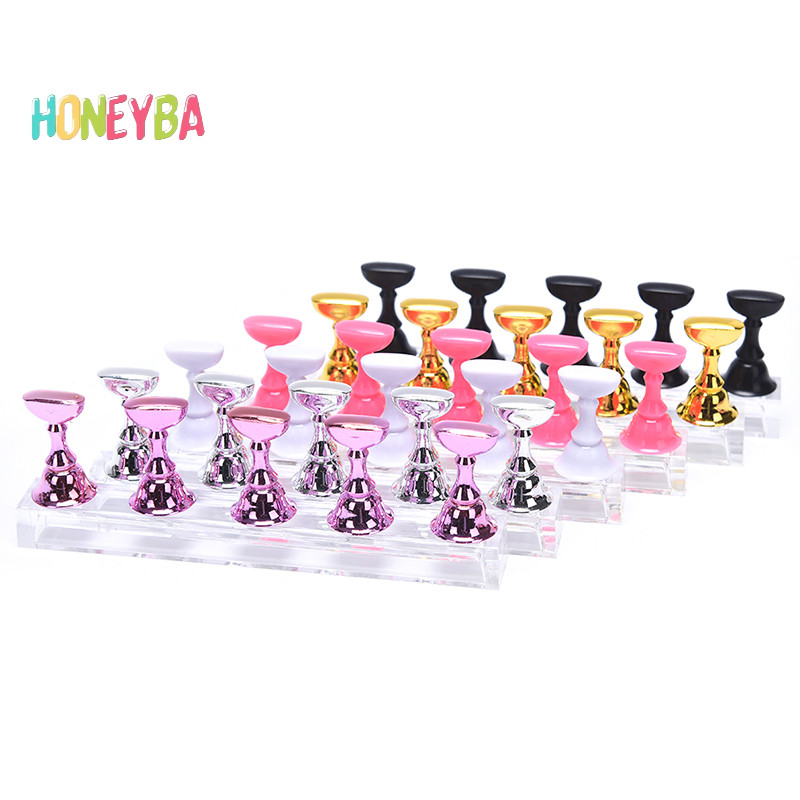 <Honeyba > 1 ชุดที ่ วางเล ็ บขาตั ้ งจอแสดงผลอะคริลิคคริสตัลแสดงชั ้ นวาง Nice