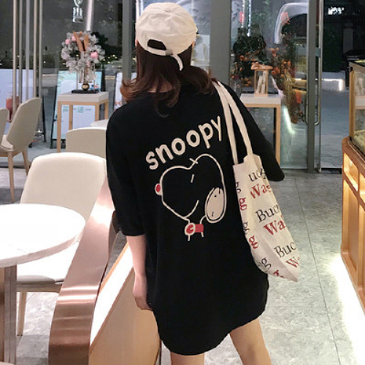 [ผ้าไหมนม 180g Double Mill] ผ้าฝ้ายแท้ 1Z1919 เวอร์ชั่นเกาหลี ins เสื้อยืดแขนสั้น Lazy Niche All-Mat