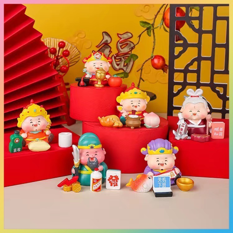 กล่องปริศนาเทพเจ้าแห่งความมั่งคั่งตัวน้อยตกแต่งของขวัญตกแต่งนางฟ้าตัวน้อย