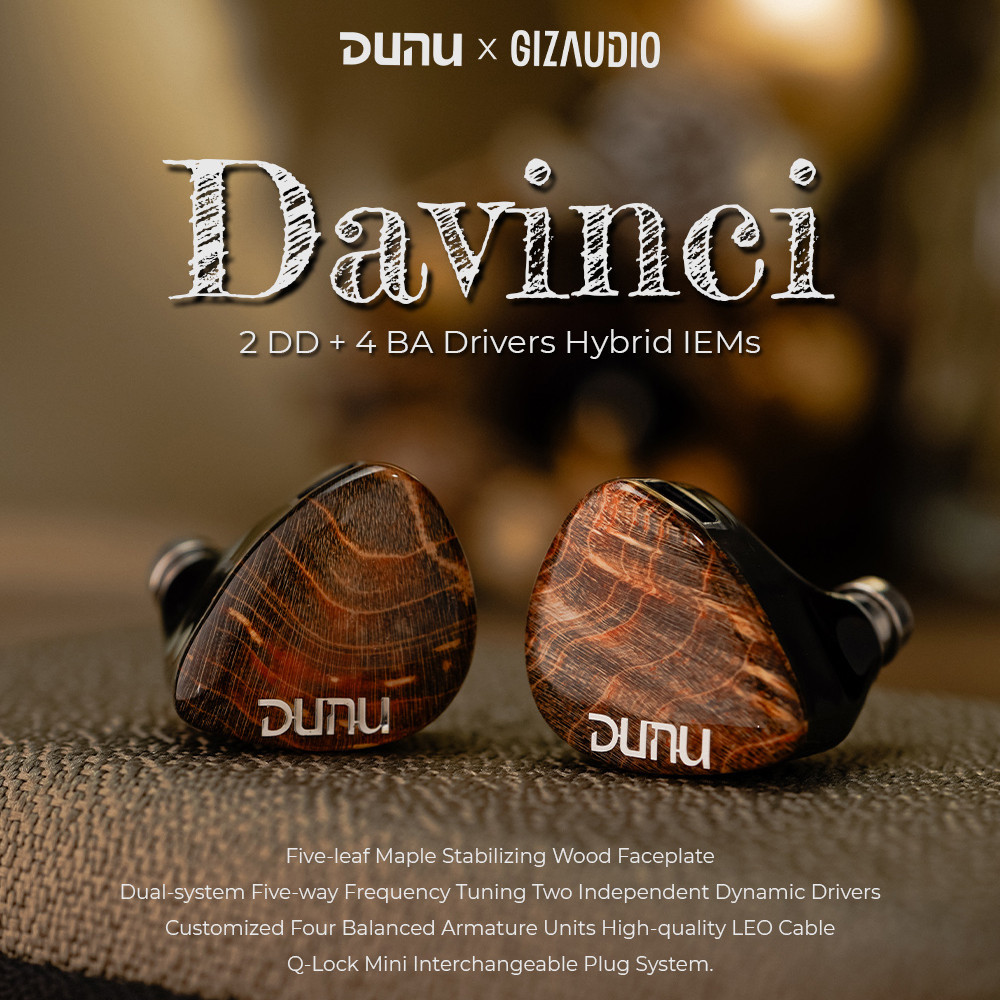 Dunu X Gizaudio DaVinci 2DD + 4BA Hybrid in-ear Monitor หูฟัง 3.5 มม. + 4.4 มม.สายเสียบการห่วย