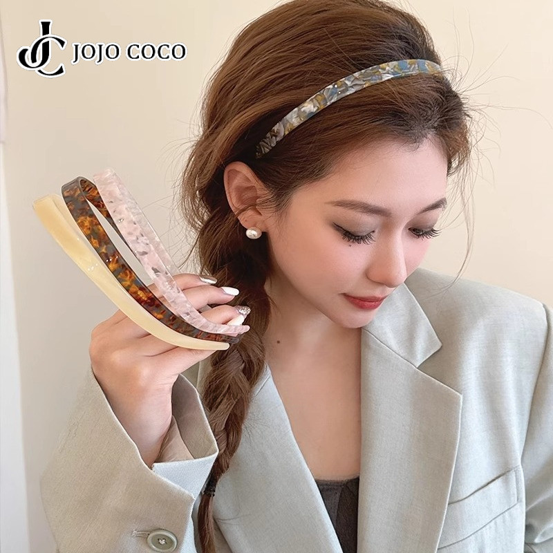 Jojo COCO Acetate ไฟเบอร ์ แว ่ นตา Anti-slip แถบคาดศีรษะฤดูร ้ อน Ins อารมณ ์ ผู ้ หญิงอุปกรณ ์ เสริมผม