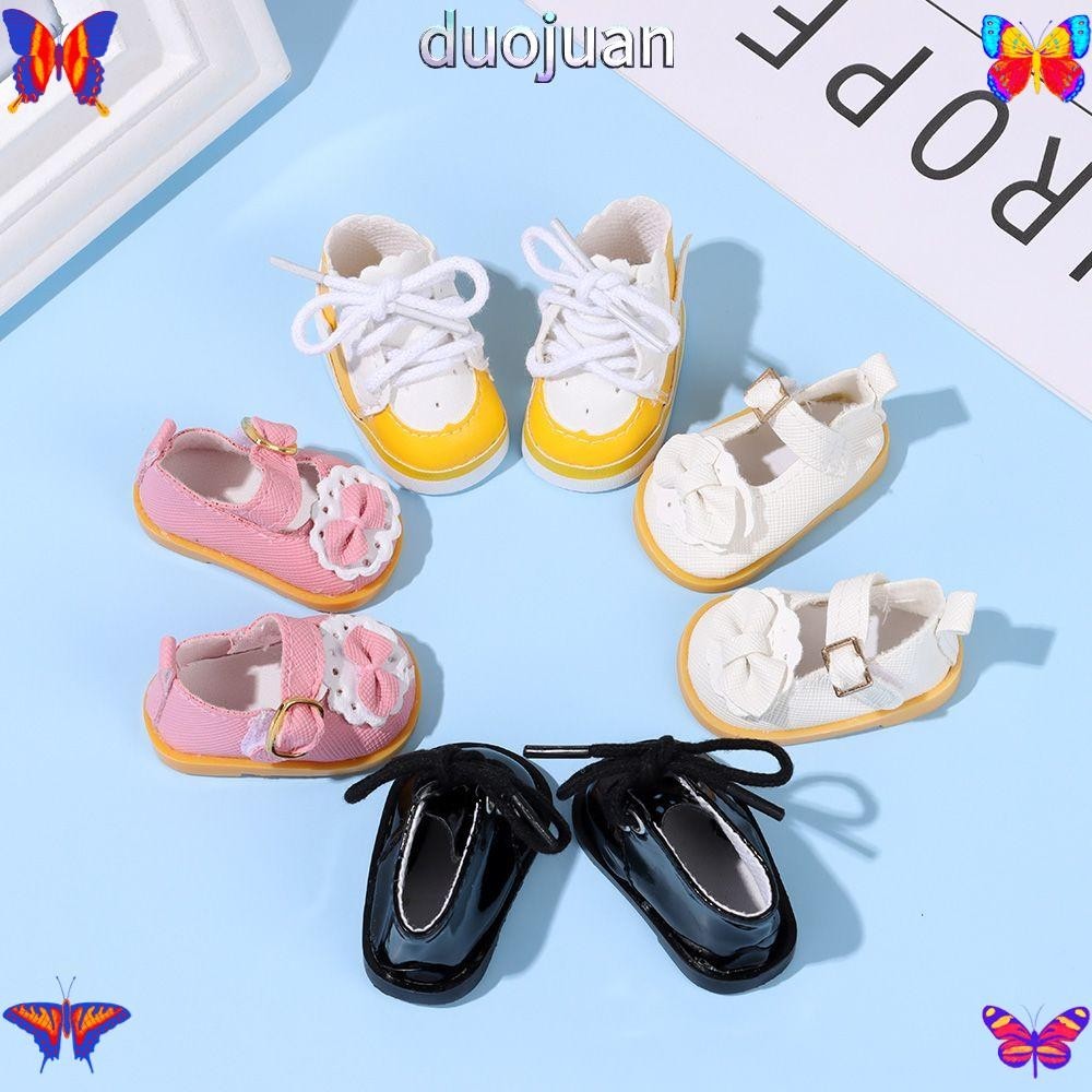 Duojuan 20 ซม.ตุ๊กตารองเท้า 4 รูปแบบสําหรับ 1/12 ตุ๊กตา DIY รองเท้าแฟชั่น