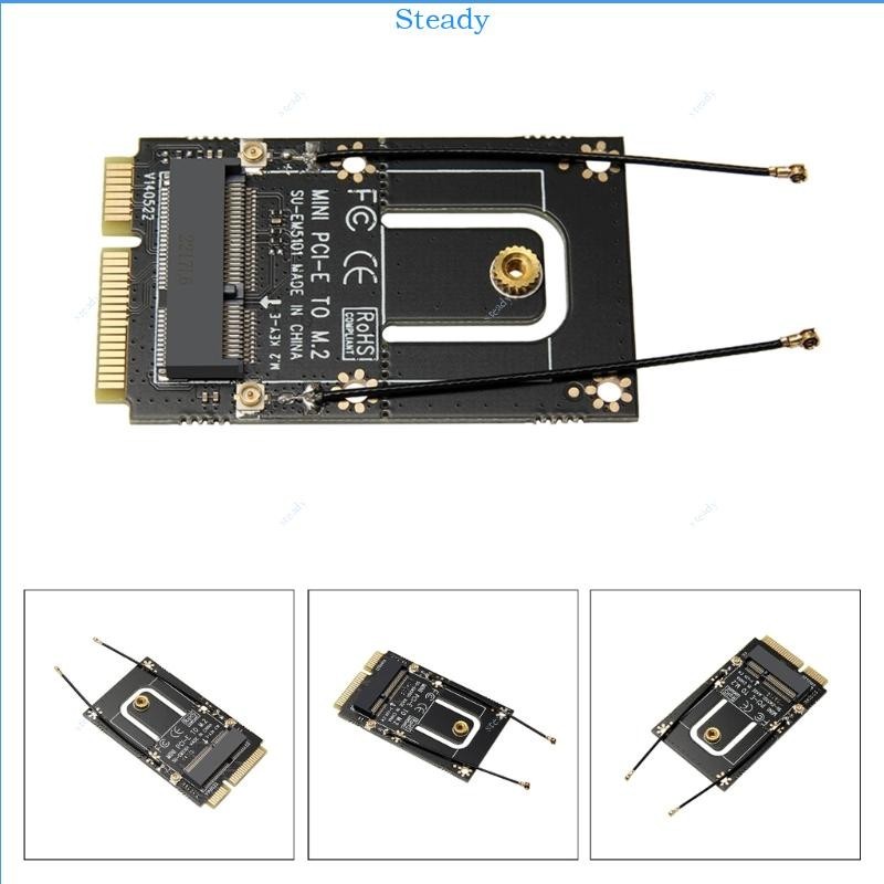 Steady M 2 Ngff Wifi Adapter M2 Ngff Key E ถึง Mini Pcie Pci Express Wifi Card
