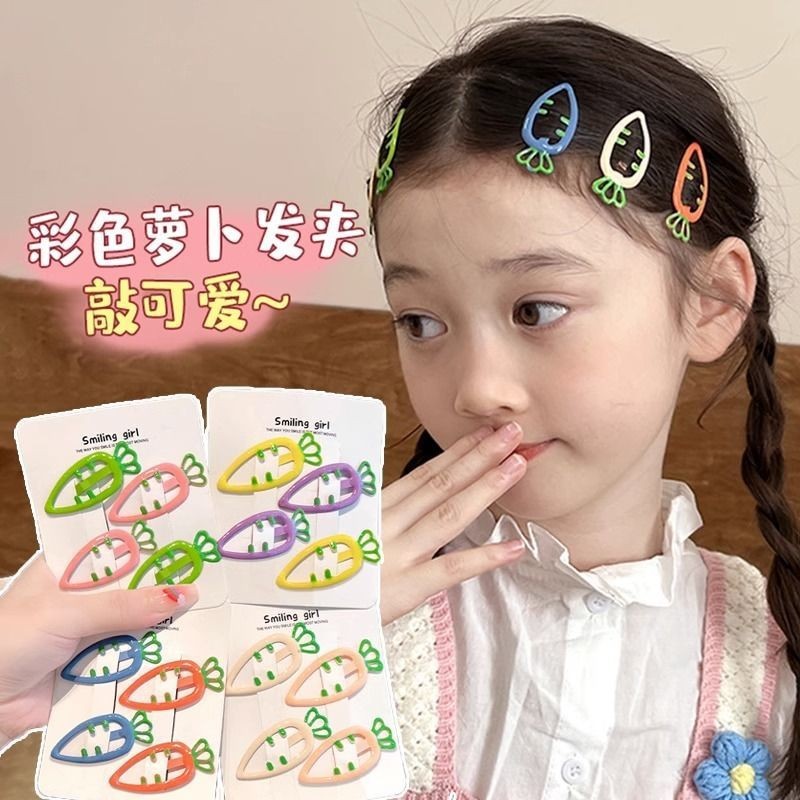 เด ็ กลูกอมสีแครอท Hollow ผมหัก Bb คลิปน ่ ารักหัก Hairpin Headdress