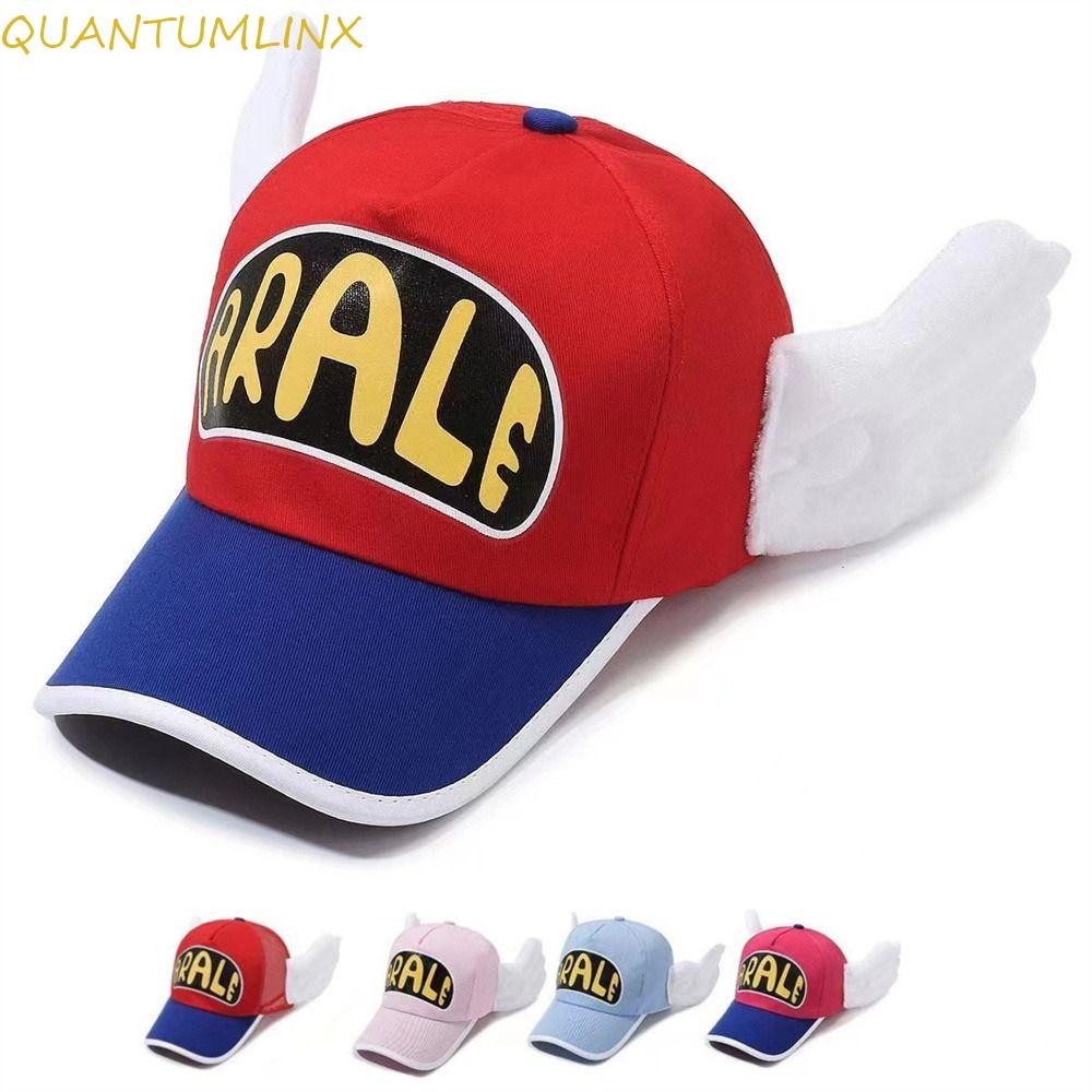 Quantuml Dr.Slump หมวก, ปรับ Angel Wings Arale เบสบอลหมวก, หมวกกันแดด Snapback สีลูกกวาด Sunproof Arale พิมพ์หมวกเด็ก